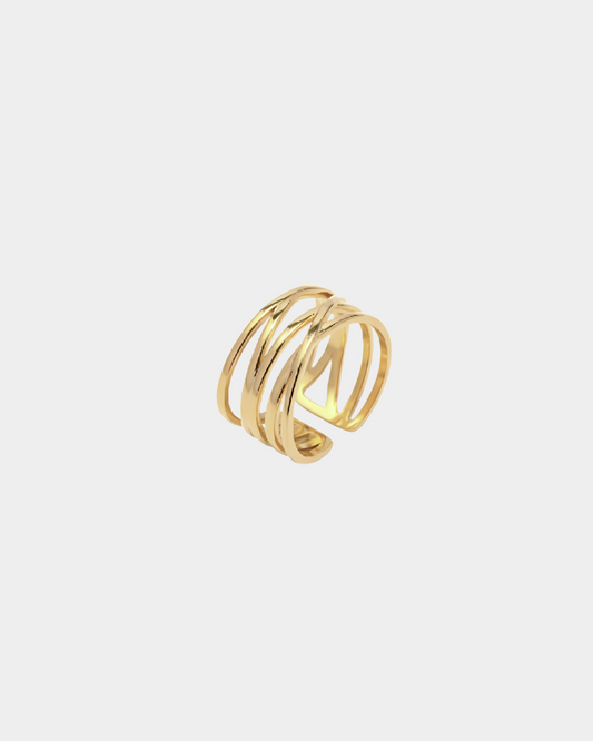 Cascade gold ring